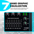 Debra DP-10 Channels 99 DSP Audio Mixer DJ Controller Reverb Recording Mixing With Bluetooth 5.0 Professional Performance