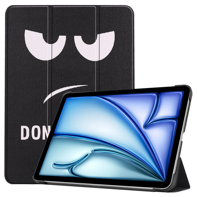 Tablets case  For Ipad air11 2024 11 inch Book Flip Cover with Stand Auto Wake Sleep  Three fold Caster hard shell
