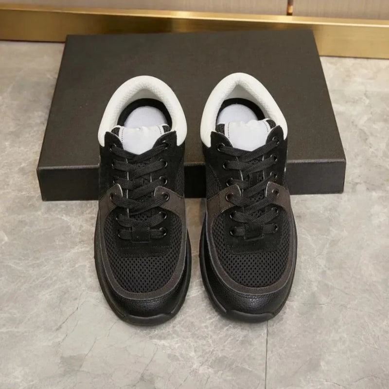 Vintage Low Top Leather Sneakers for Men Breathable Non-Slip Athletic Shoes Daily Wear Fashion Casual Trainers
