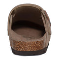 Bebealy Women's Suede Clogs with Arch Support Fashion Back Strap Leather Mules Slip On Potato Shoes Genuine Cork Footbed Clogs