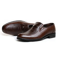 Men Leather Shoes Business Shoes Round Toe Dress Shoes Party Wedding Shoe High Quality Casual Men Loafers Work Slip-On Flat Shoe