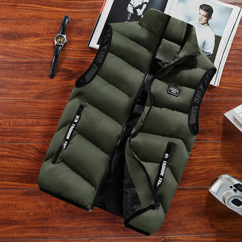 Spring and Autumn Men's Jacket Fashion Vests for Teenagers with Sleeveless Design Men's Jackets for Sports Asian Sizes: M - 8XL