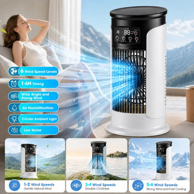 Portable Air Conditioner Fan 6 Speeds Misting Humidifier | SAMAG