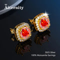 D VVS1 Moissanite Stud Earrings For Women Pass Diamond Tester Pen S925 Platinum Plating Moissanita With 2 Certificates