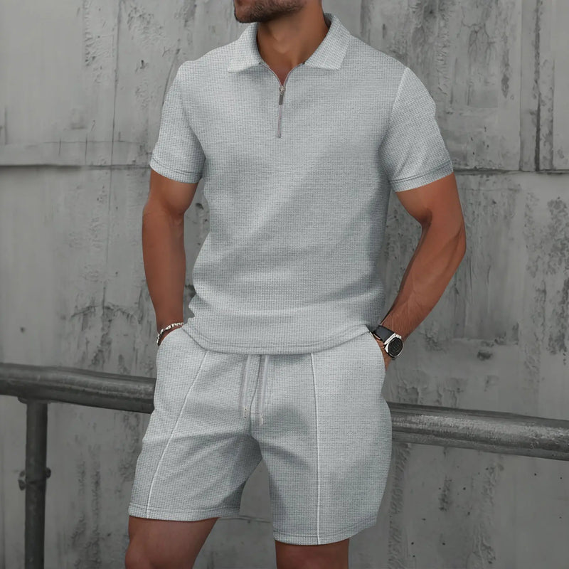 Men Europe and the United States New Summer Waffle Solid | SAMAG