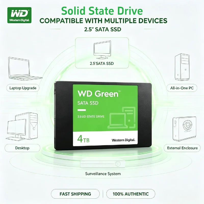 Brand+ Original Western Digital Internal Solid State Drive 2.5 Inch WD SATA SSD 1TB 2TB 560MB/s for Laptop Desktop Gaming PC