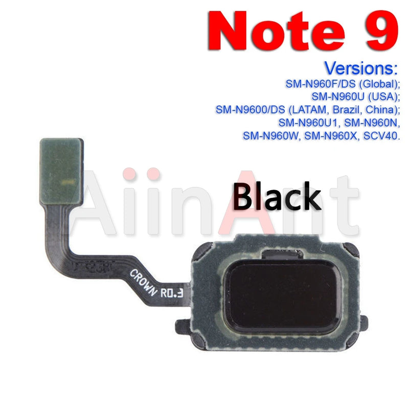 Aiinant Home Button Touch ID Fingerprint Sensor Flex Cable For Samsung Galaxy Note 4 5 7 8 9 10 20 Plus Lite Ultra