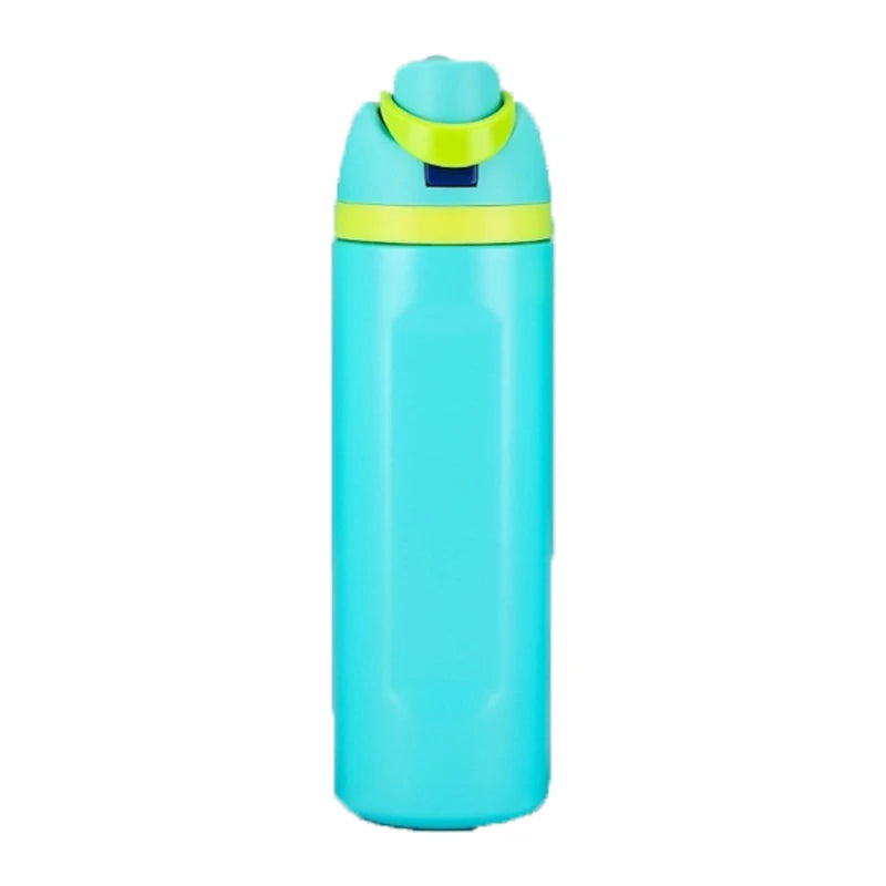 JUSTINLAU Spot Goods 19/24/32oz Thermos Cup Fruit Mug Kids Straw Cup Vacuum Flasks Stainless Steel Travel Thermal Water Bottles