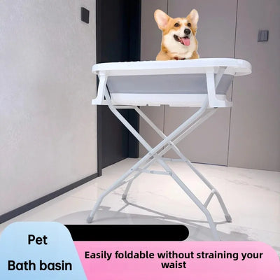 Pet Bath Basin Foldable Bathtub Cat Dog Elevated Support | SAMAG