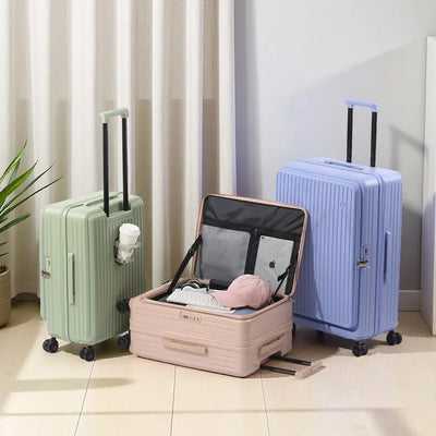 Multifunctional Front Opening Expandable Suitcase | SAMAG