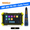 WANGLU 4K H.265 IP Camera Tester 8MP AHD TVI CVI SDI Analog IP Camera Monitor Tester Auto HD CCTV Camera Tester WiFi Analyzer