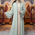 Elegant Lace Trim Abaya Women's Clothing Long Sleeve | SAMAG