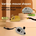 Fun Realistic Cat Plush Mouse Toy, Interactive Running Mice with Dog Tail for Cats, Kitten Teaser Pet Toys for Indoor Play and
