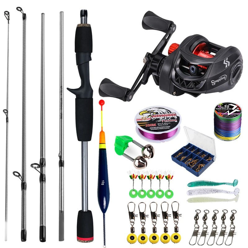 Sougayilang Baitcasting Fishing Rod and Reel Full Kit | SAMAG