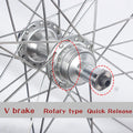 700C Road Bike Wheelset Parts V Brake 32H  100X135mm Double Layer Aluminum Alloy 2Bearing Hub Bicycle Wheel ROCKBAO