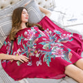 19MM 100% Mulberry Silk Nightgowns For Women  sleepwear  Silk Night Dress Long  Nighty Real Plus Size Ladies Silk Pajamas  100kg