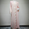 Eid Flower Women's Long Abaya Dubai Cardigan Dress | SAMAG