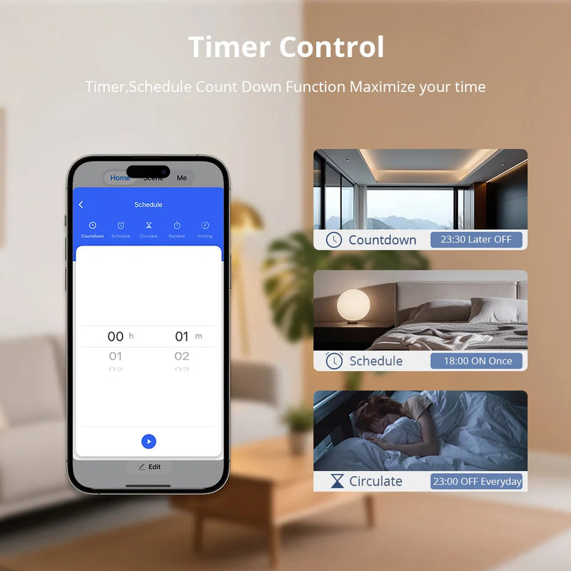 Zemismart 1 Gang Zigbee Relay Switch with Power Statistics Function Smart Inline Module Work with Tuya Smart Life App