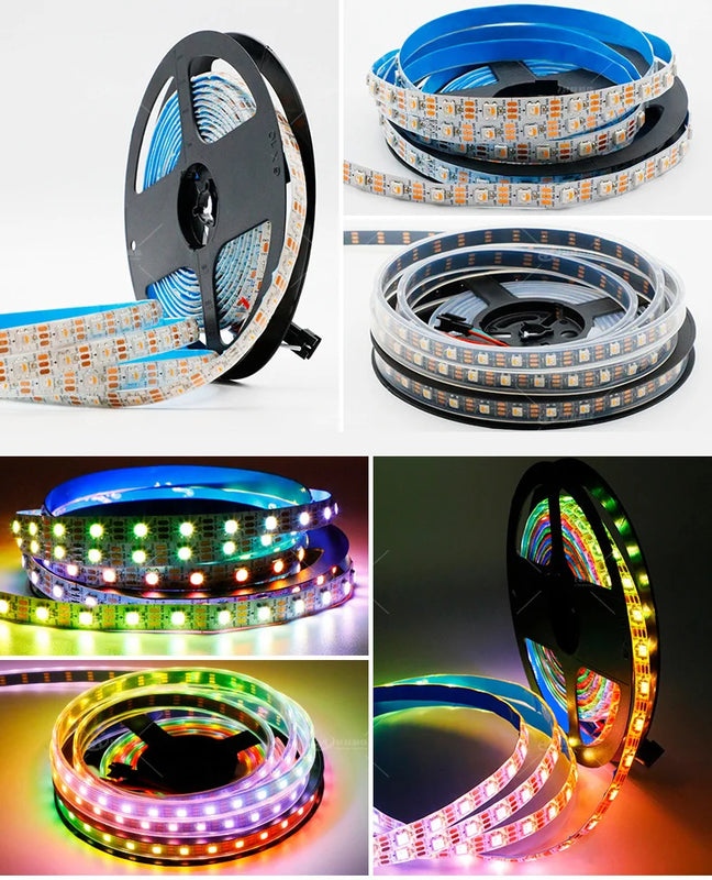SK6812 RGBW Led Strip Light 4 in 1 Similar WS2812B 1m 5m 30 60 144 LEDs Individual Addressable RGBWW Led Lights IP30 65 67 5V12V