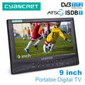 LEADSTAR D9-1 Portable TV DVB-T2 ATSC ISDB-T tdt DTT 9 inch Digital and Analog Television mini small Car TV Support H.265 AC3