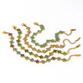 18K Gold Plated Stainless Steel Bracelet with Delicate Cubic Zirconia Luxury Fashion Party Jewelry Gift