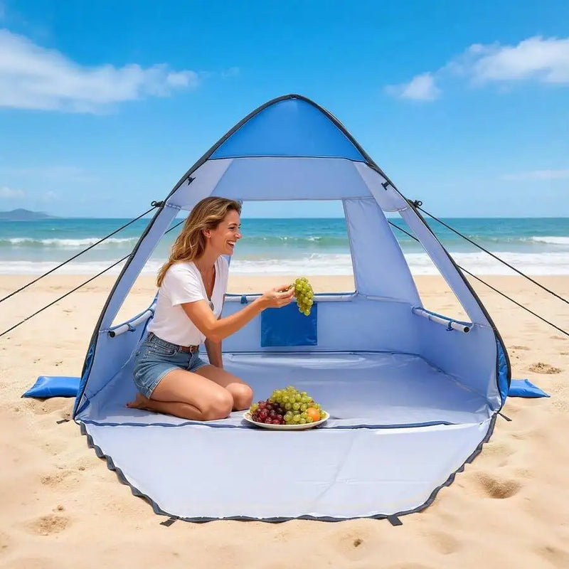 Beach Tent Sun Shelter For 6 Person, UPF 50+ Protection | SAMAG