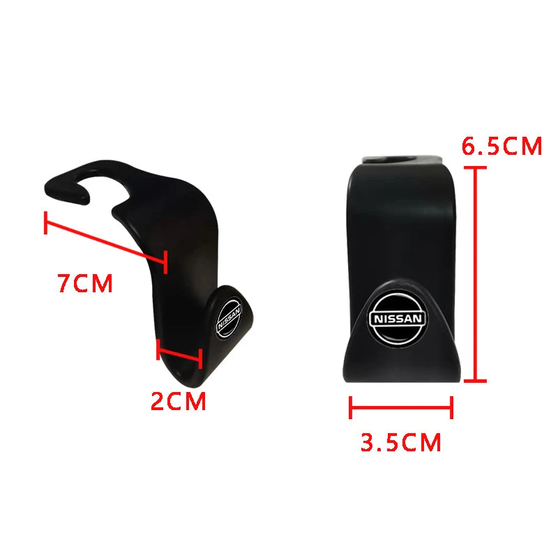 2/4Pcs Car Interior Seat Back Stowing Tidying Hook Car Accessories For Nissan Qashqai j11 j10 Juke X Trail t32 Tiida Leaf Versa