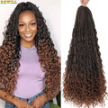 Bewill 1- 8 Packs Goddess Bohemian Box Braids Crochet Hair With Curly Ends 14 18 24 Inches Synthetic Box Braids Hair Extensions