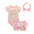 0 to12M 3-Pack Bodysuits Sets For Girls Newborn Short Sleeve Rompers Cotton Clothes Infants Summer One Piece Costume Bebe Outfit