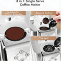 Single Serve Coffee Machine, 3 in 1 Pod Coffee Maker For K-Pod Capsule, Ground Coffee Brewer, Leaf Tea Maker, 6 to 10 Ounce