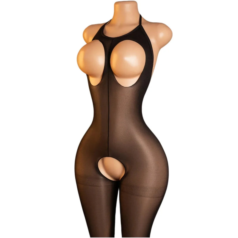 New Sexy Lingerie Open Crotch Body Stocking Bodysuit Women Porn Erotic Lenceria Sexual Mujer Crotchless Catsuit Latex Costumes