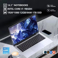2026 14.1" Laptop Computer Intel Core i7 9850H Atom A3950 Windows 11 Pro Laptops Gaming HD RAM 12GB SSD 1TB Portable Notebook PC