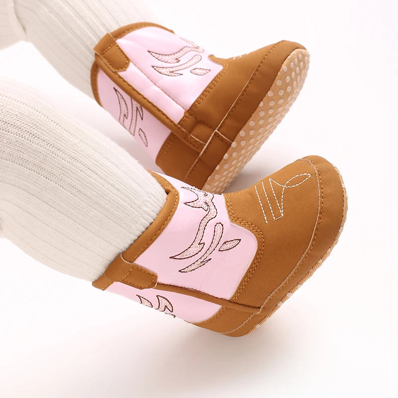 0-18M Infant Baby Autumn Winter Short Boots Soft Cotton Material Rubber Sole Warm Casual Walking Boots