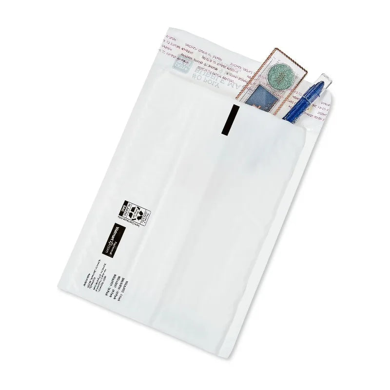 White Self-Sealing #0 Poly Bubble Mailers, Padded Envelopes, 6" x 9", 10 pack
