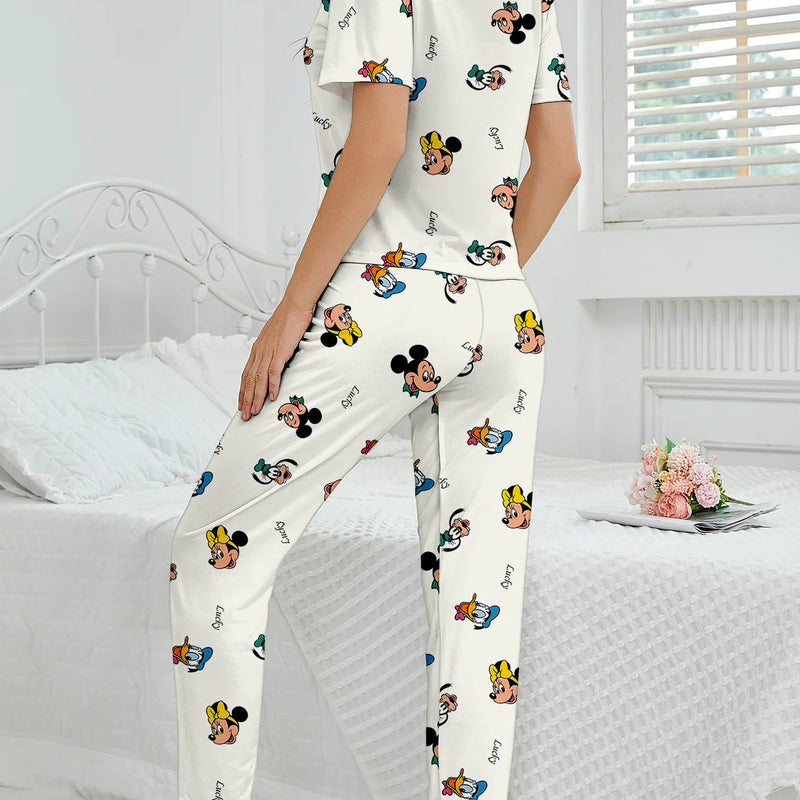 Women's 2-piece Disney Mickey and Friends Cute Cartoon | SAMAG