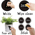 120pcs 5cm Chalkboard Labels with Pen Round Stickers Black Circle Labels Dot Stickers for Office Classroom Home School Crafts