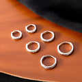925 Sterling Silver Minimalist Bohemian Round Ear Buckle for Women Hoop Earring Jewelry Accessories
