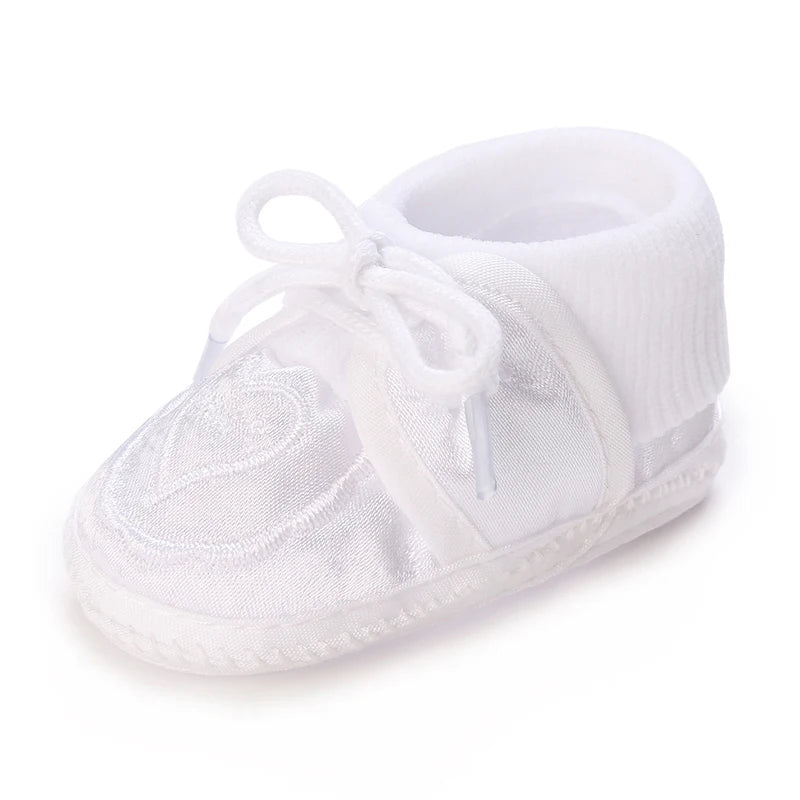 Multiple Styles Newborn Baby First Baptist Shoe: Newborn Boy and Girl White Baptist Shoes Soft Sole Walking Shoes Size-9CM-10CM