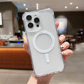 Luxury Wireless Charging For Magsafe Magnetic Phone Case For iPhone 17 16 15 14 11 12 13 Pro Max Shockproof Transparent Cover