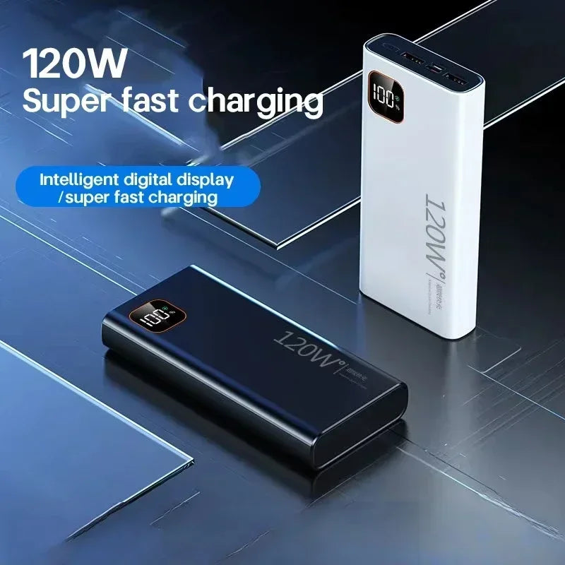 Lenovo Huge Capacity 500000mAh Portable Power Bank 120W Super Fast Charging External Battery Charger For Xiaomi iPhone Samsung