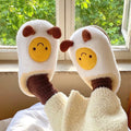 Winter Warm Indoor Slippers, Non-Slip Cotton Slippers, Cute Fried Egg Winter New Plush Home Shoes, Women's Slippers