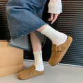 Spring & Autumn New Retro Slip-On Mules, Versatile Wide Feet Friendly Soft Sole Closed Toe Slides for Work