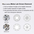 Messi Jewelry 0.9mm- 3.0mm 1ct CVD Melee Lab Grown Diamonds DEF VVS-VS Round Brilliant Full Cut Little Diamond Wholesale