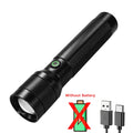 Tactical Zoomable LED Flashlight High Lumen 1200LM, USB - C - View 7 | SAMAG