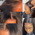 Straight 13x6 Lace Frontal Only 360 Lace Brazilian Virgin Human Hair 2x6 Lace Closure 4x4 5x5 Transparent Swiss Lace Closure