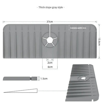 Silicone Faucet Mat Kitchen Sink Splash Guard Dish Soap Sponge Holder Countertop Drying Pad for Bathroom | SAMAG