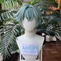 [Styled Wig] Lohen Cosplay Wig Game Genshin Impact  Men Short 35cm Green Hair Knights Of Favonius Cosplay Halloween Wig