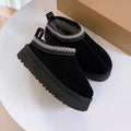 2026 Women's eepskin Fur Slipper Boots Flat Bot Warm Anti-Slip Korean Sle Lazy Person Slippers Snow Boots Casual ort Tube 34-44