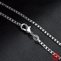 18K Gold 2MM Flat Necklace Chain for Women Men Fashion Wedding Party Jewelry Gift