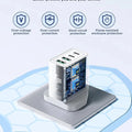 EU/UK/US/AU Wall Plug Multi-Port USB-C/USB-A Mobile Phone Charger, 40W Dual PD Fast Charging Block Adapter For iPhone Xiaomi